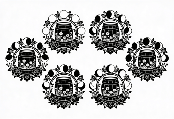 Barrel Moon Phase Floral SVG Cut File Review