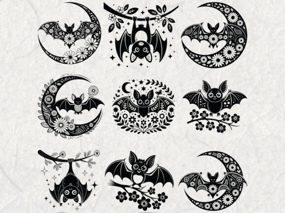 Bat Floral SVG Bundle, Cute Bat Svg Review