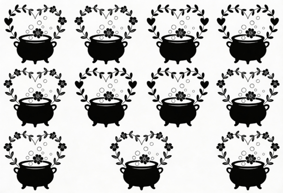 Black Cauldron Heart Floral SVG Clipart Review
