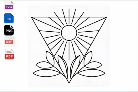 Boho Sun Triangle Floral SVG Cut File Review