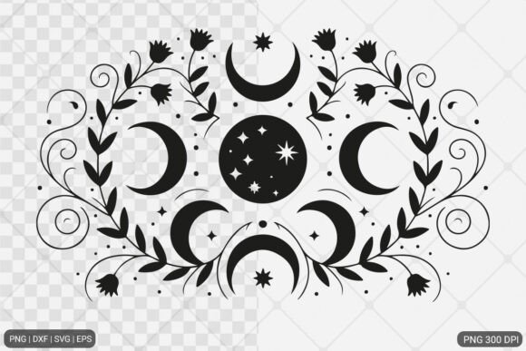 Celestial Moon Floral SVG PNG Review