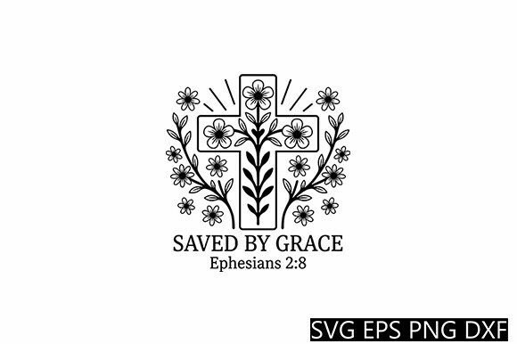 Christian Cross Floral SVG Religious Review
