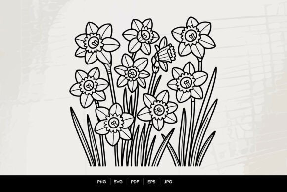Daffodil Floral SVG Clipart Set Review