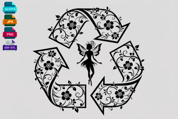 Fairy Recycle Symbol Floral SVG Cut File Review