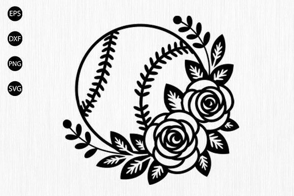 Floral Softball Svg, Baseball Floral Svg Review