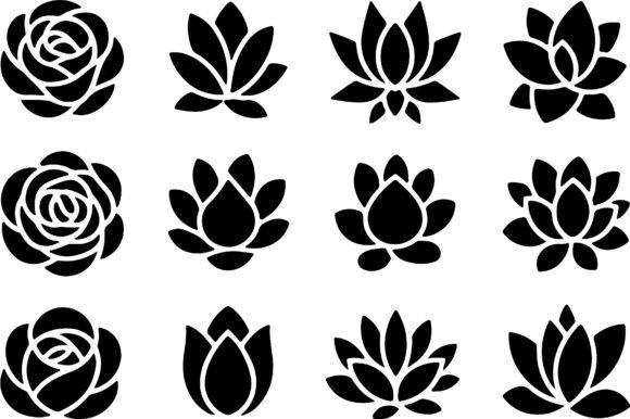 Floral SVG Bundle Rose Lotus Flower Review