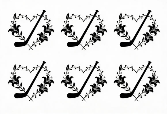 Hockey Heart Floral SVG Design Review