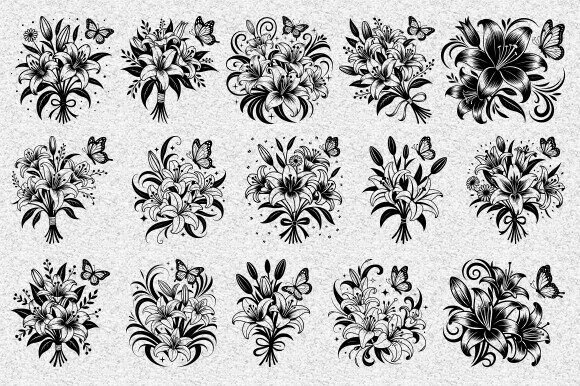 Lily Bouquet SVG, Vintage Floral Svg: A Designer's Review