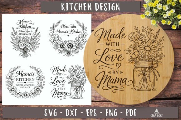 Mama Kitchen Floral SVG Cutting Board Review