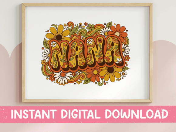 Retro Groovy Nana Floral SVG Design Review