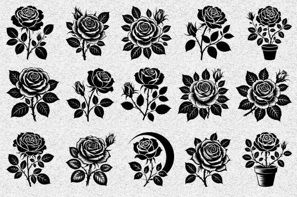 Review: Rose Clipart Svg Bundle, Floral Svg