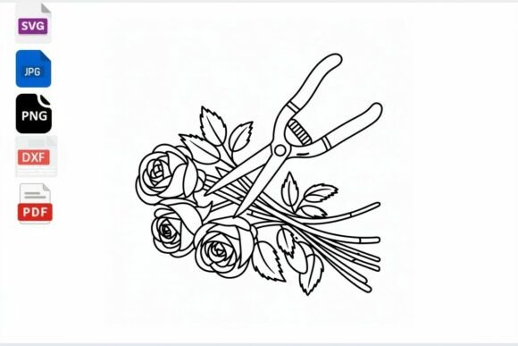 Rose Garden Shears Floral SVG Cut File Review