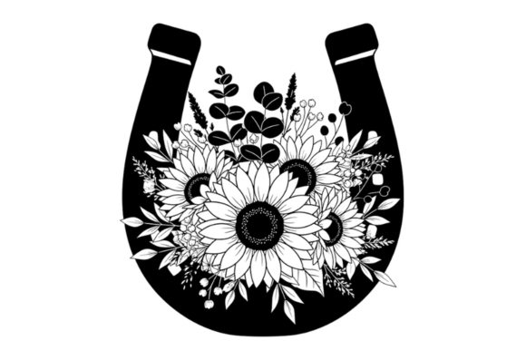 Sunflower Horseshoe Floral SVG Cut File Review